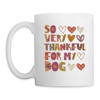 Reconnaissant pour mon chien Chien Automne Gratitude - Mug blanc - blanc - Gauche