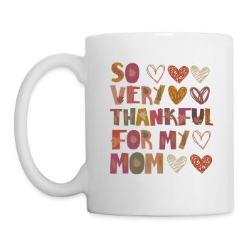 Thankful for my mom Autumn Mama Gratitude - Mug - white - Left