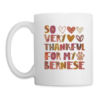 Reconnaissant pour mon bouvier bernois Autumn Grateful - Mug blanc - blanc - Gauche