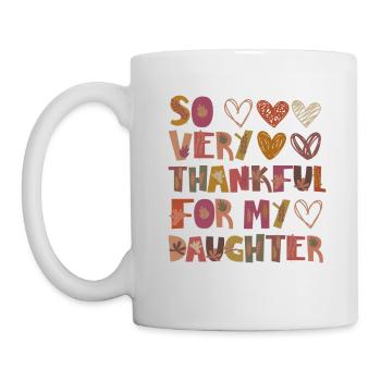 Thankful for daughter Autumn Daughter Gratitude - Mug - white - Left