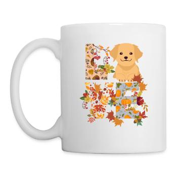 Golden Retriever Autumn Gratitude Love - Mug - white - Left