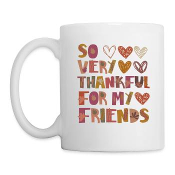 Merci pour mes amis Autumn Friendship Merci - Mug blanc - blanc - Gauche