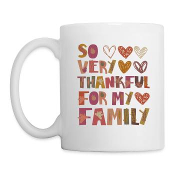 Merci pour ma famille Autumn Family Merci - Mug blanc - blanc - Gauche