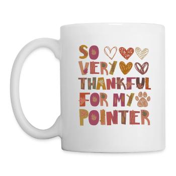Thankful for my Pointer Dog Autumn Gratitude - Mug - white - Left
