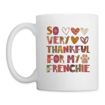 Merci pour mon Français Bulldog Dog Autumn Merci - Mug blanc - blanc - Gauche