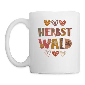Herbst Wald im Herbst Dankbarkeit Blätter - Tasse - Weiß - Links