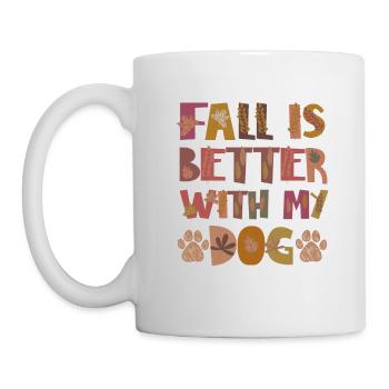 L’automne est meilleur avec mon chien Chien Automne Gratitude - Mug blanc - blanc - Gauche