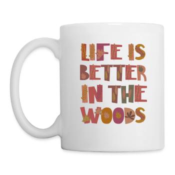 Forest in autumn Gratitude Leaves - Mug - white - Left