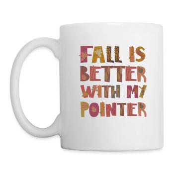 Thankful for my Pointer Dog Autumn Gratitude - Mug - white - Left