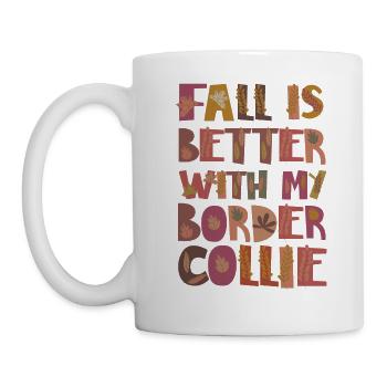 Thankful for my Border Collie Herbst Dankbarkeit - Tasse - Weiß - Links