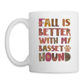 Thankful for my Basset Hound Herbst Gratitude - Mug - white - Left