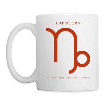 STERNZEICHEN Steinbock -red- - Tasse - Weiß - Links