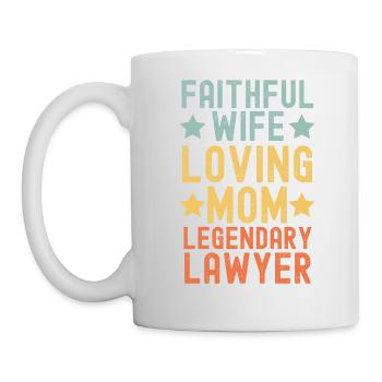 Épouse fidèle, Mère aimante, Avocate - Mug blanc - blanc - Gauche