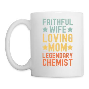 Épouse fidèle Mère aimante Chimiste - Mug blanc - blanc - Gauche