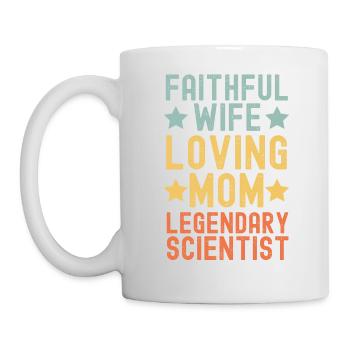 Ehefrau Mutter Wissenschaftlerin Retro - Tasse - Weiß - Links