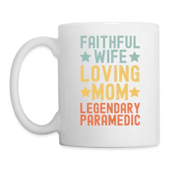 Épouse fidèle, Mère aimante, Ambulancière - Mug blanc - blanc - Gauche