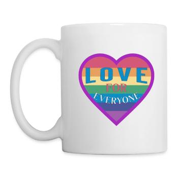 Heart rainbow unisex love for everyone - Tasse - Weiß - Links