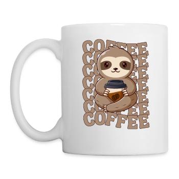 Sloth Coffee Cafe Sloth needs coffee - Mug - white - Left