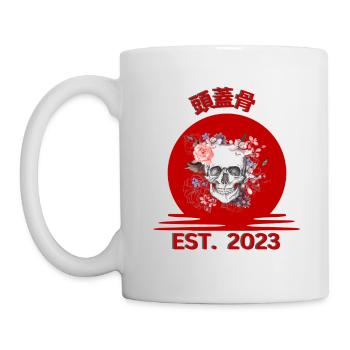 Totenkopf_ Zugaikotsu - Tasse - Weiß - Links