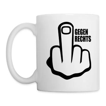 Gegen rechts - Tasse - Weiß - Links
