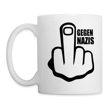 Gegen nazis - Tasse - Weiß - Links