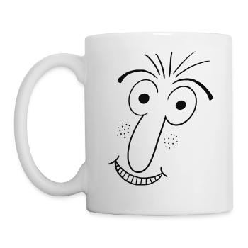 Emil (#3 aus Weska Face Kollektion) - Tasse - Weiß - Links