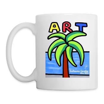 Palm Tree Art - Mug - white - Left