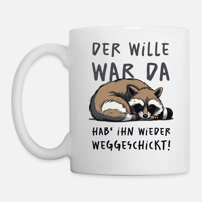 Der Wille War Da - dunkel - Tasse - Weiß