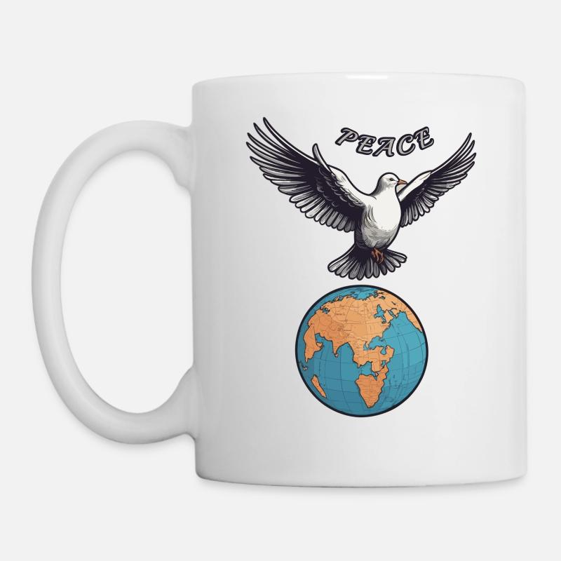 Weltfrieden auf der Erde - Tasse - Weiß