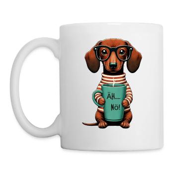 Äh Nö! Cool bleiben Dackel - Tasse - Weiß - Links
