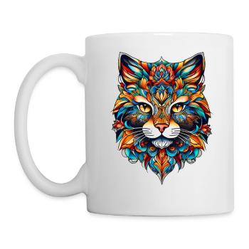 Cooles Katzen Symbol - Tasse - Weiß - Links