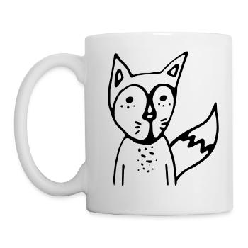 FUCHS black - Tasse - Weiß - Links