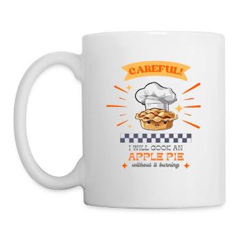 Cuisson de la tarte aux pommes - Mug blanc - blanc - Gauche