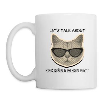 Let's talk about Schrödinger's cat - Mug - white - Left