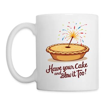 Süßer Apfelkuchen - Tasse - Weiß - Links