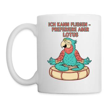 I can fly, but prefer lotus - Mug - white - Left