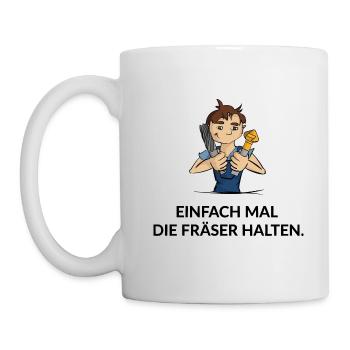 Fräser halten. - Tasse - Weiß - Links