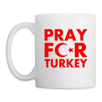 Pray for turkey - Tasse - Weiß - Links