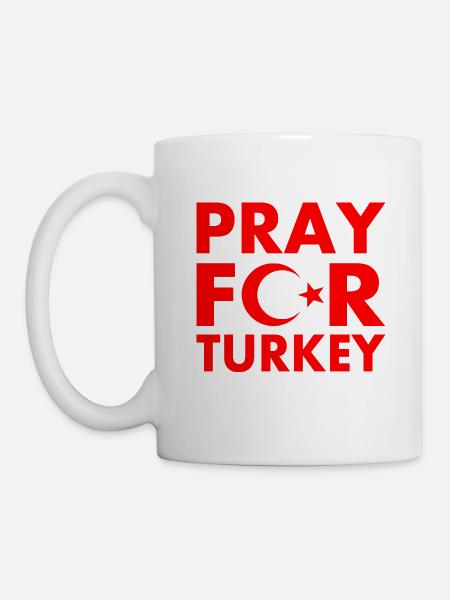 Pray for turkey - Tasse - Weiß
