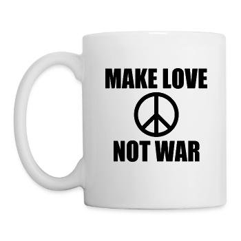 Make love not war - Tasse - Weiß - Links