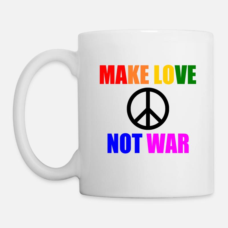 Make love not war - Tasse - Weiß