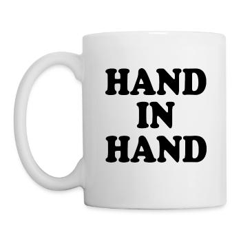 Hand in hand - Tasse - Weiß - Links