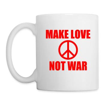 Make love not war - Tasse - Weiß - Links