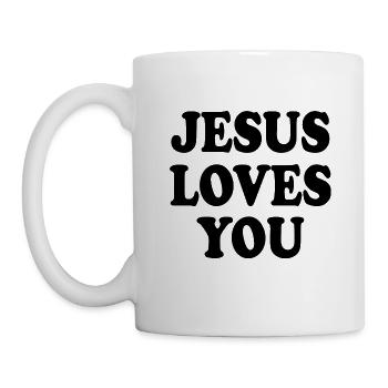 Jesus loves you - Mug blanc - blanc - Gauche