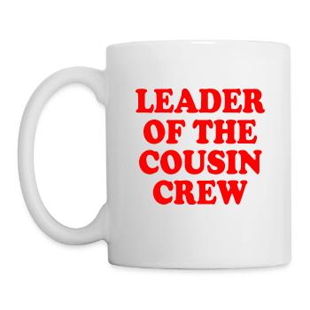 leader of the cousin crew - Mug blanc - blanc - Gauche