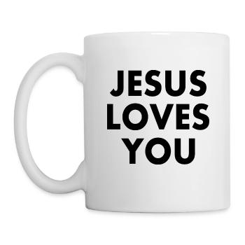 Jesus loves you - Tasse - Weiß - Links