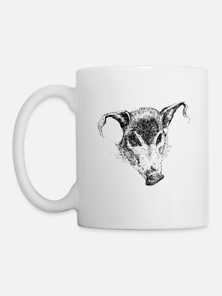 Intensives Pinselohrschwein - Tasse - Weiß
