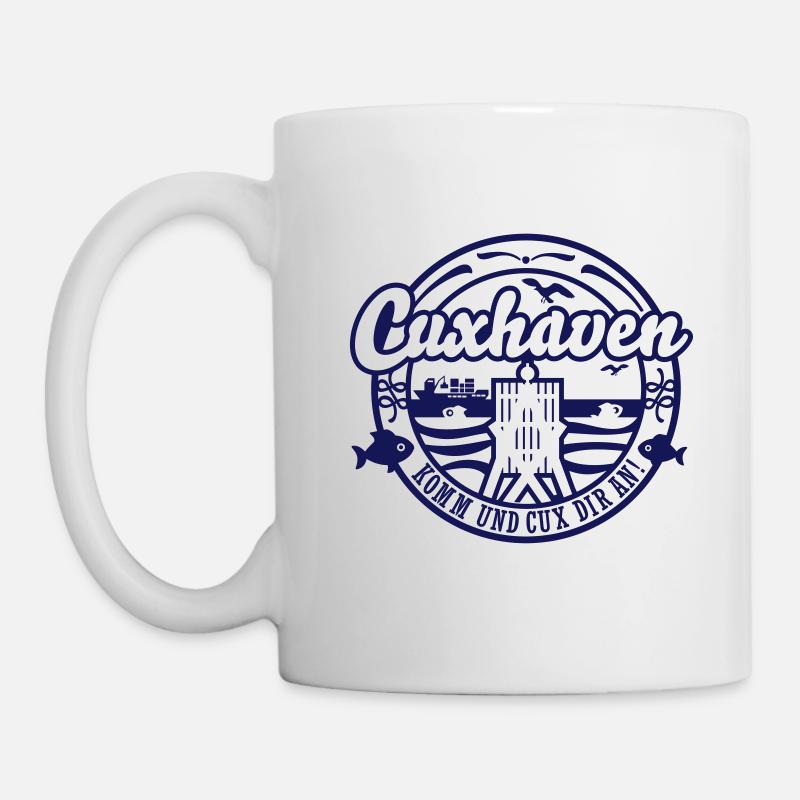 Cuxhaven Spruch Cux dir an - Tasse - Weiß