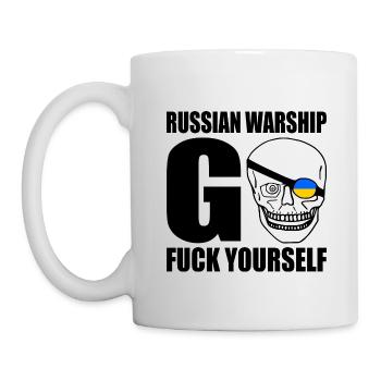 russian warship go f yourself - Mug - white - Left