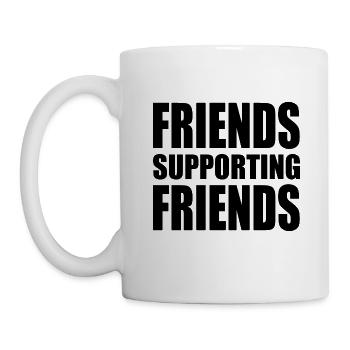 friends supporting friends - Tasse - Weiß - Links